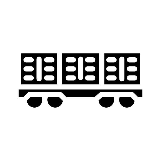 货车字形图标矢量插图图片下载