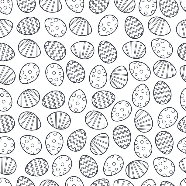 复活节快乐复古风格无缝向量模式图片下载
