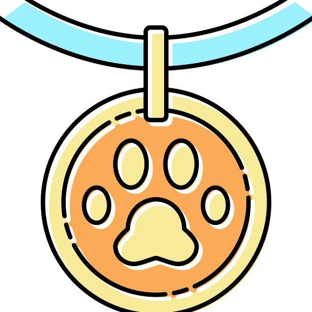 大奖章死去的宠物颜色图标图片下载