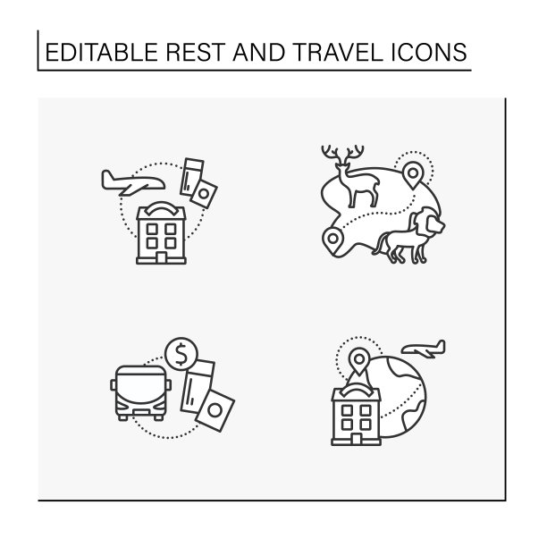 设置休息线和旅行线图标图片下载