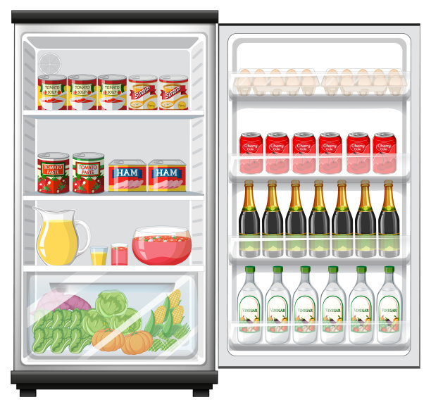 冰箱里有很多食物图片下载
