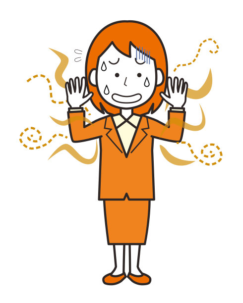 穿着西装的女人担心狐臭图片下载