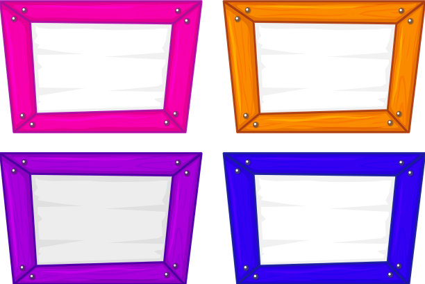 一套木制标志旗帜的颜色图片下载