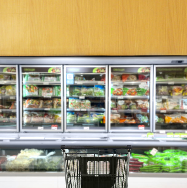 空荡荡的超市里空荡荡的购物车图片下载