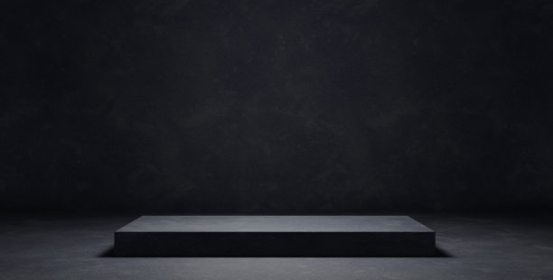 岩石石平台平台深蓝显示产品3D插图图片下载