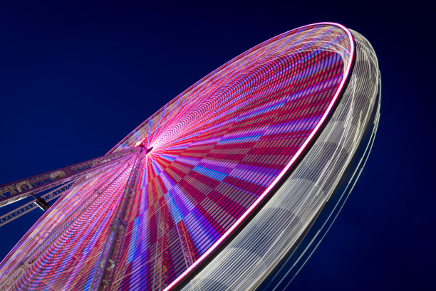 背景是蓝天的摩天轮图片下载