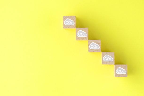 CO2排放量下降趋势图图片下载