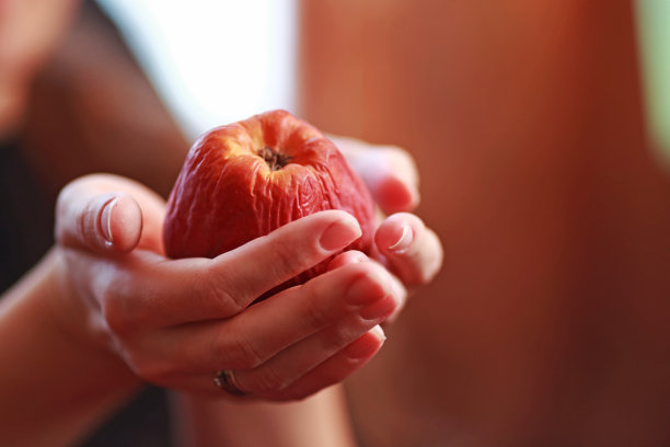 工作室里手里拿着苹果干图片下载