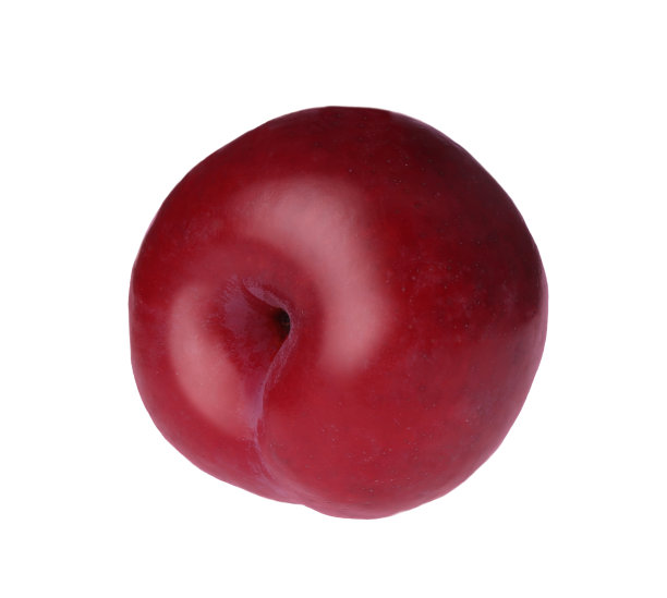 美味的新鲜成熟李子孤立在白色图片下载