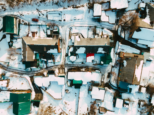 俯瞰街道和十字路口图片下载