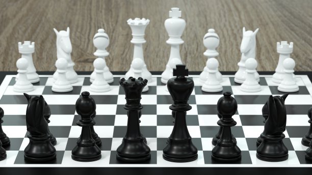 用景深效果近距离观察棋盘图片下载