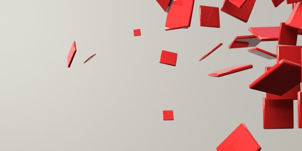 不同大小的正方形的3D渲染图片下载