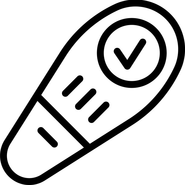 妊娠检测试剂盒图标轮廓阳性图片下载