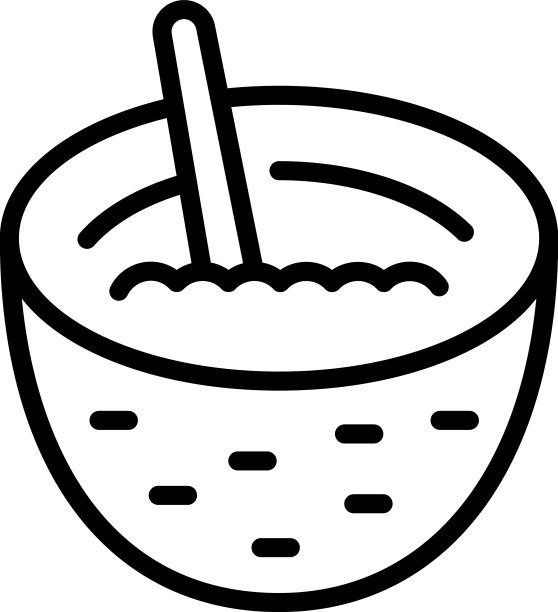 椰子鸡尾酒图标轮廓蔬菜图片下载