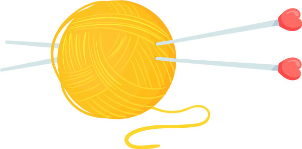 黄纱球和针织针手工工艺图片下载