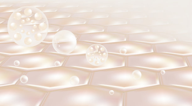 透明质酸广告皮肤解决方案，白色胶原蛋白血清滴与化妆品广告背景随时使用图片下载