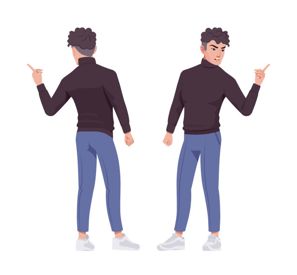 办公室男人站着指指点点商务休闲装看起来很聪明的家伙图片下载