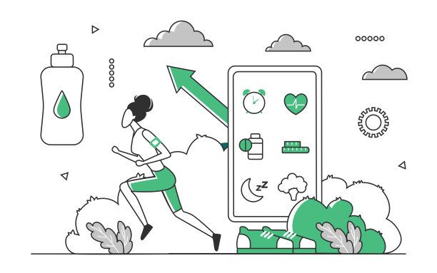 监控活跃的生活方式移动应用图片下载