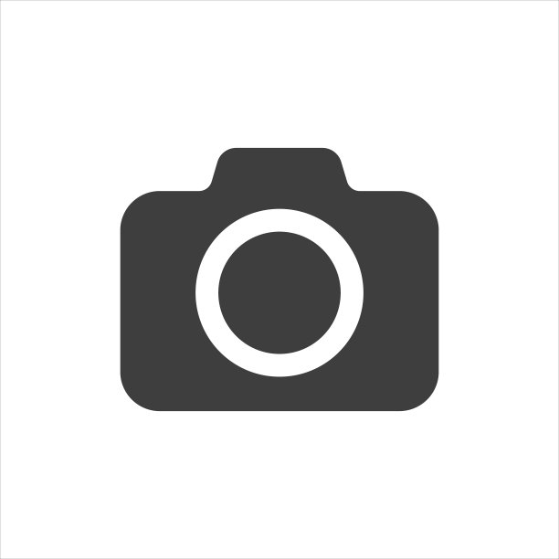 相机图标在时尚的平面风格孤立在白色背景图片下载