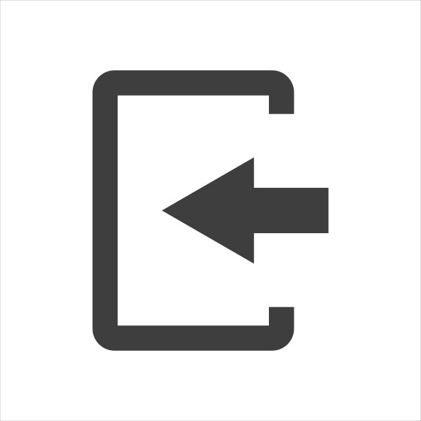 退出图标。注销和输出，出口，输出符号。平面向量插图。图片下载