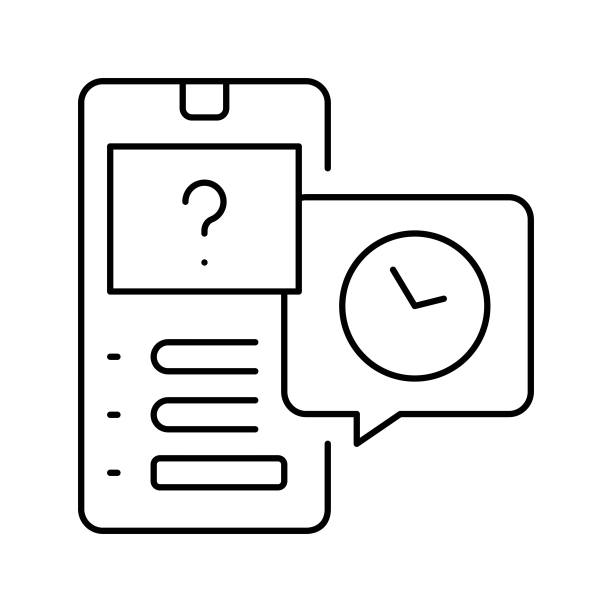 测验短线图标矢量插图图片下载