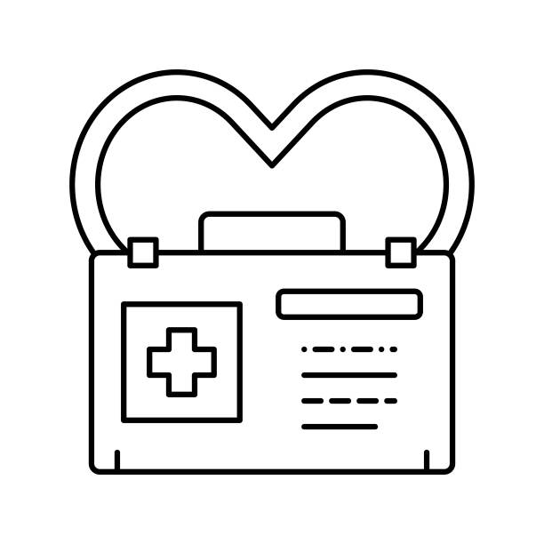 急救线性图标矢量图图片下载
