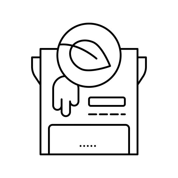 环保意识油漆线图标矢量插图图片下载