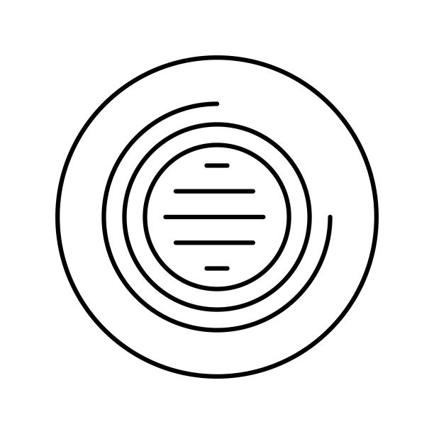 Led照明线图标矢量插图图片下载