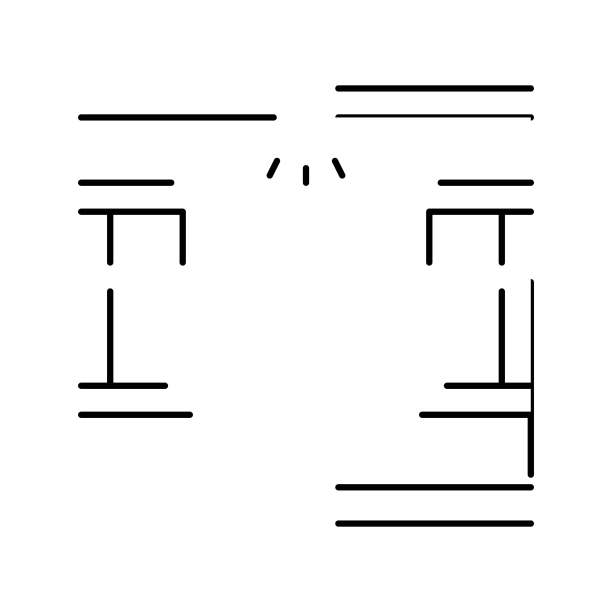 Windows顶部照明线图标矢量插图图片下载