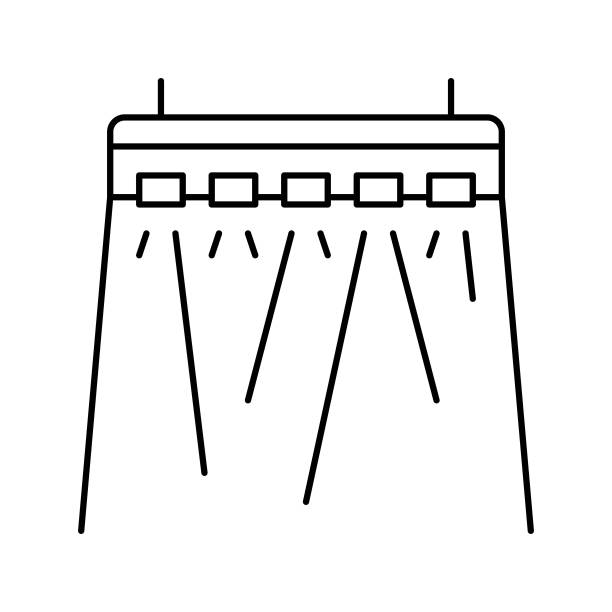音乐会照明线图标矢量插图图片下载