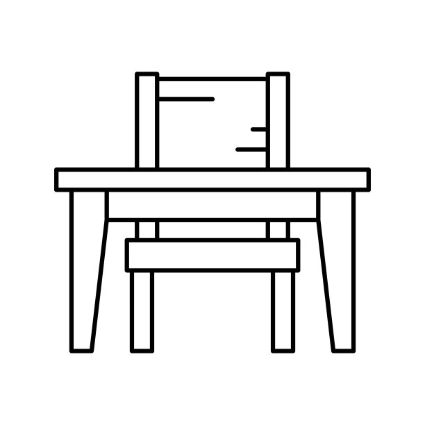 研究幼儿园线图标矢量插图图片下载