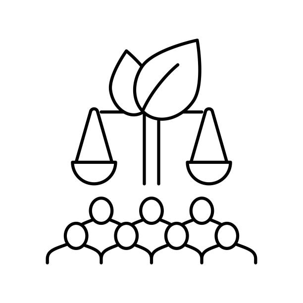 可持续发展线性图标矢量图图片下载