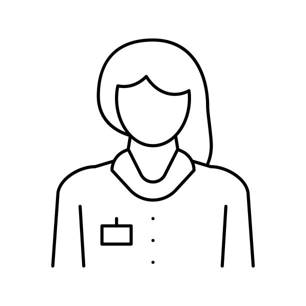 护士家庭护理服务线性图标矢量图图片下载