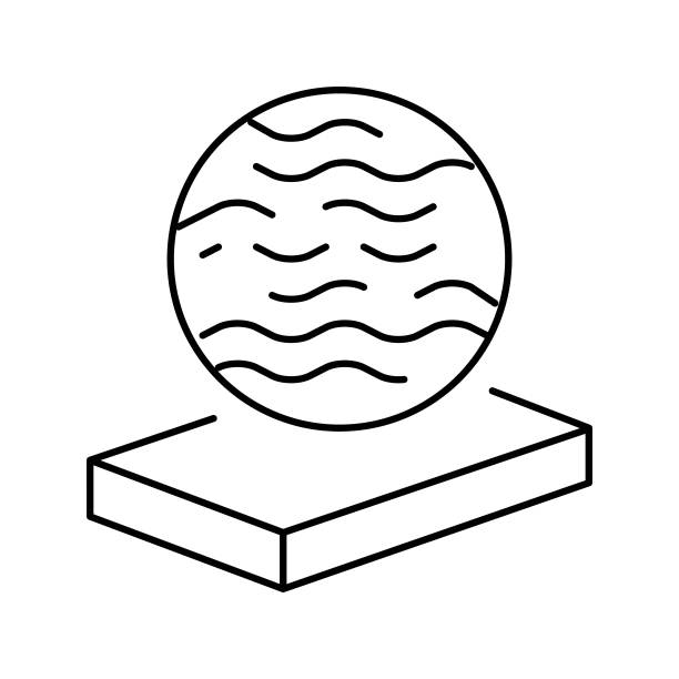 玻璃矿棉线图标矢量插图图片下载