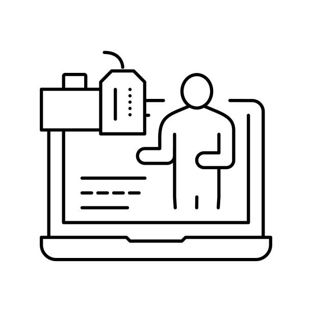 博客声誉管理线性图标矢量插画图片下载