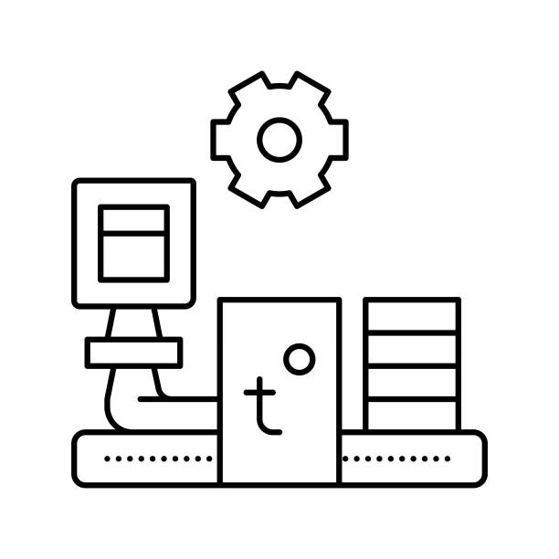 生产矿棉线图标矢量插图图片下载