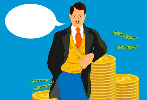 有风度的说话泡泡的男人图片下载