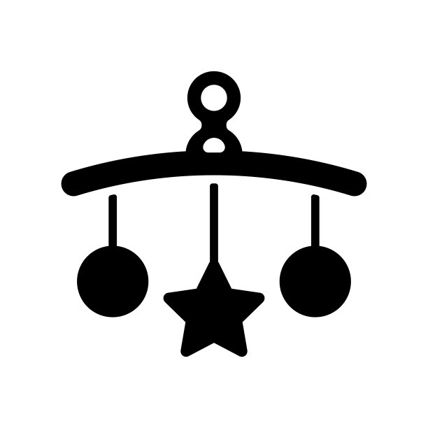 婴儿床挂玩具符号图标图片下载