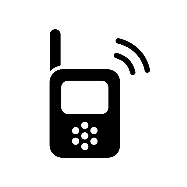 婴儿无线电监视器矢量字形图标图片下载