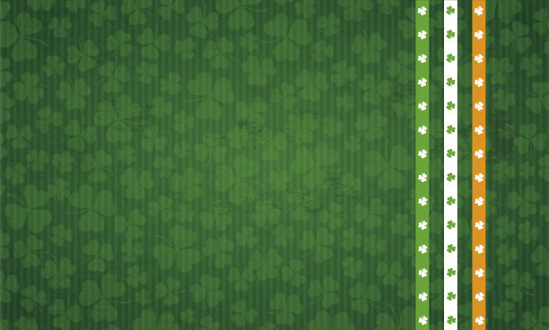 圣帕特里克节爱尔兰国旗长条旗图片下载