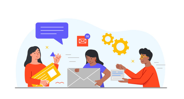 有电子邮件的团队成员图片下载