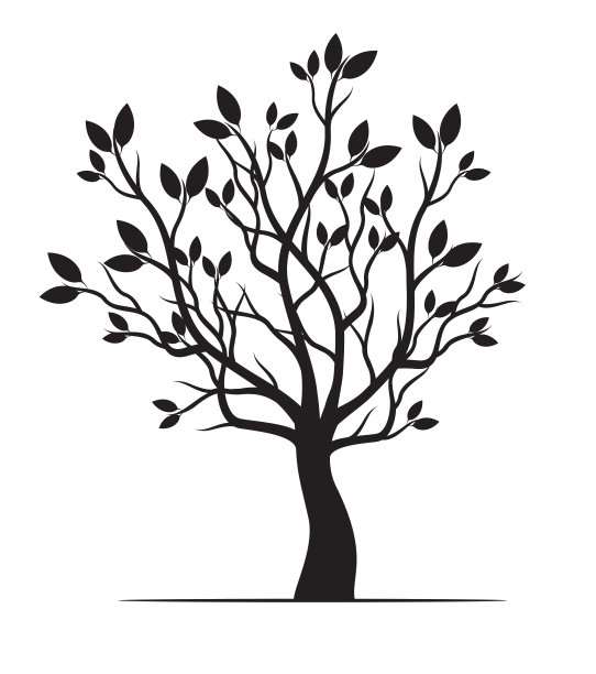 黑树。矢量插图。图片下载