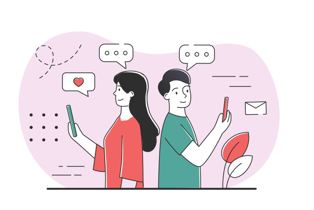 虚拟的友谊概念图片下载