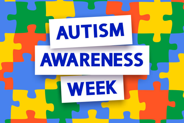 自闭症意识周矢量概念。图片下载