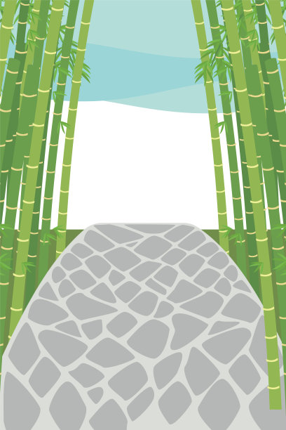 竹林和鹅卵石在岚山，京都图片下载