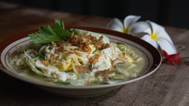 来自印度尼西亚的Bakmie Rebus(面条汤)的库存照片图片下载