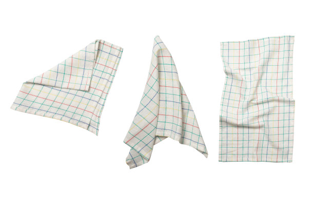 白色的餐巾孤立在白色的背景。图片下载