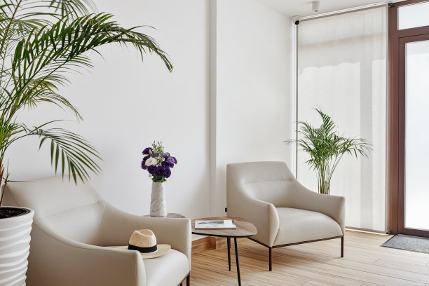 等候区有两把椅子靠窗图片下载