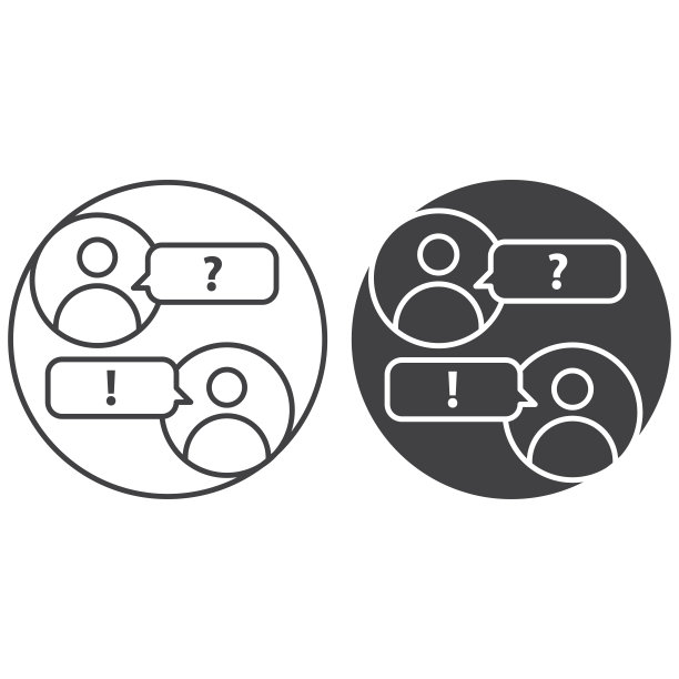 问答矢量图标模板图片下载