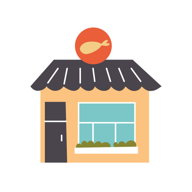 矢量建筑肉店图片下载